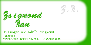 zsigmond nan business card